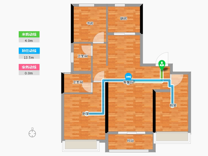 河南省-郑州市-中海云鼎湖居-102.01-户型库-动静线