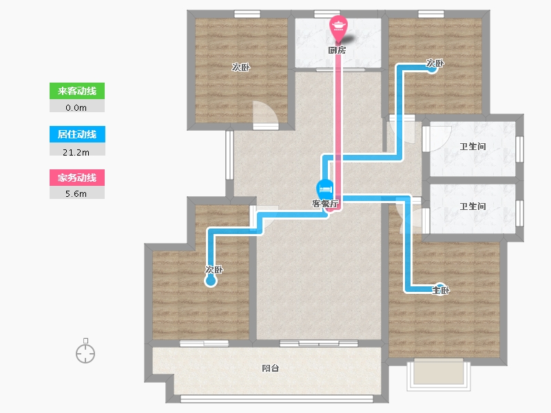 山东省-临沂市-时代城荣园-115.00-户型库-动静线