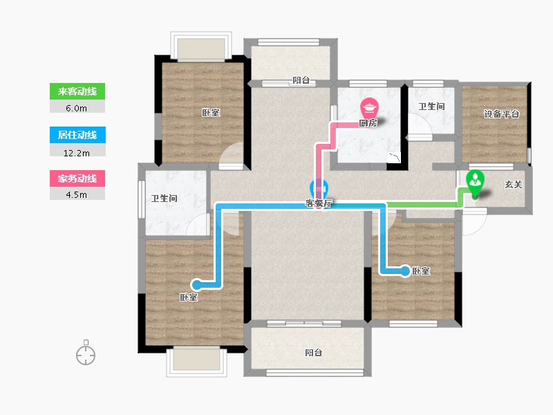 河南省-南阳市-春泽里-106.00-户型库-动静线