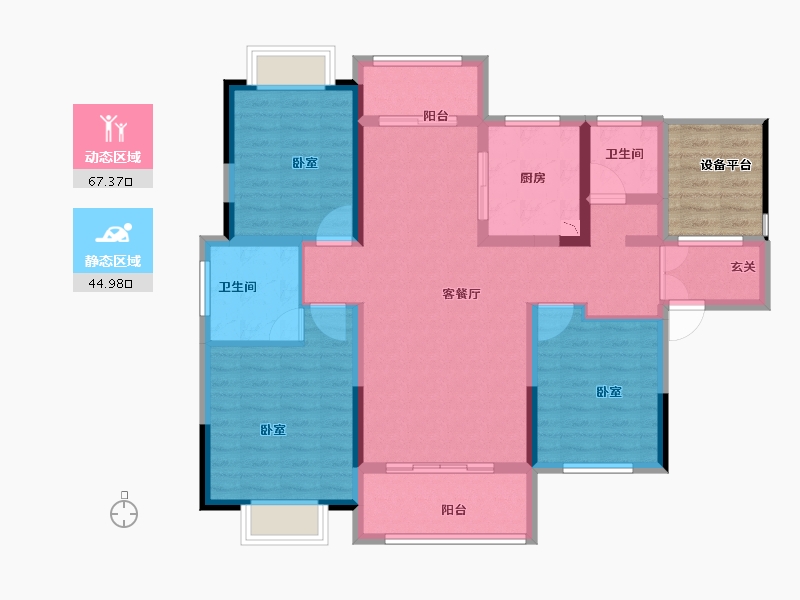 河南省-南阳市-春泽里-106.00-户型库-动静分区