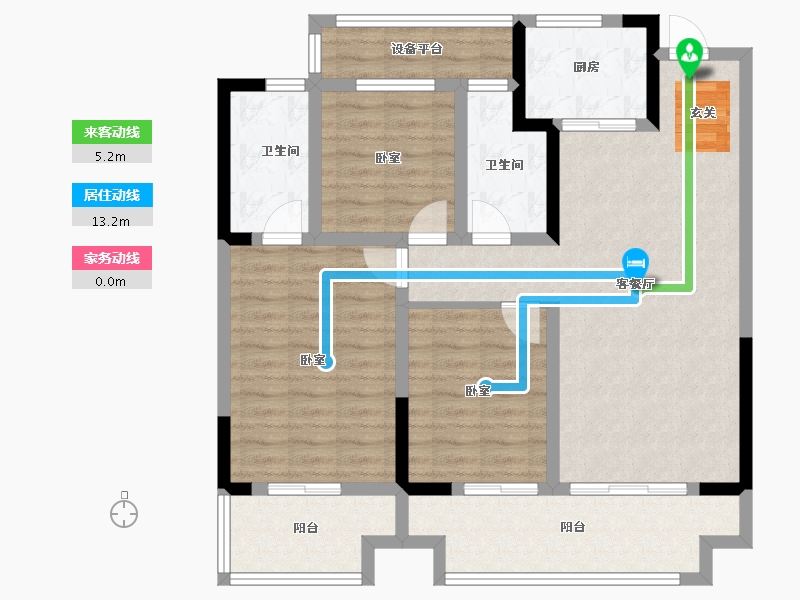 河南省-周口市-建业·滨河院子-100.01-户型库-动静线