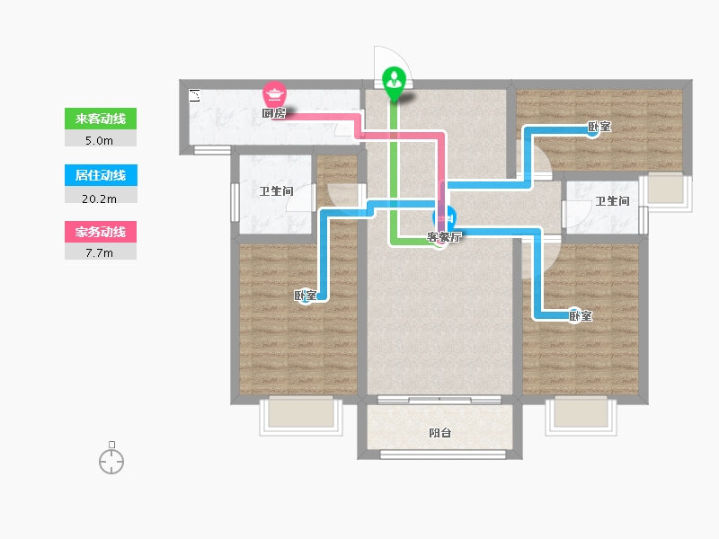 河南省-南阳市-宏江翡翠里-94.00-户型库-动静线