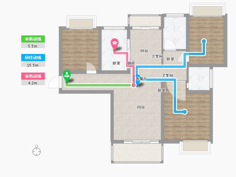 河南省-南阳市-财富家天下·-95.00-户型库-动静线