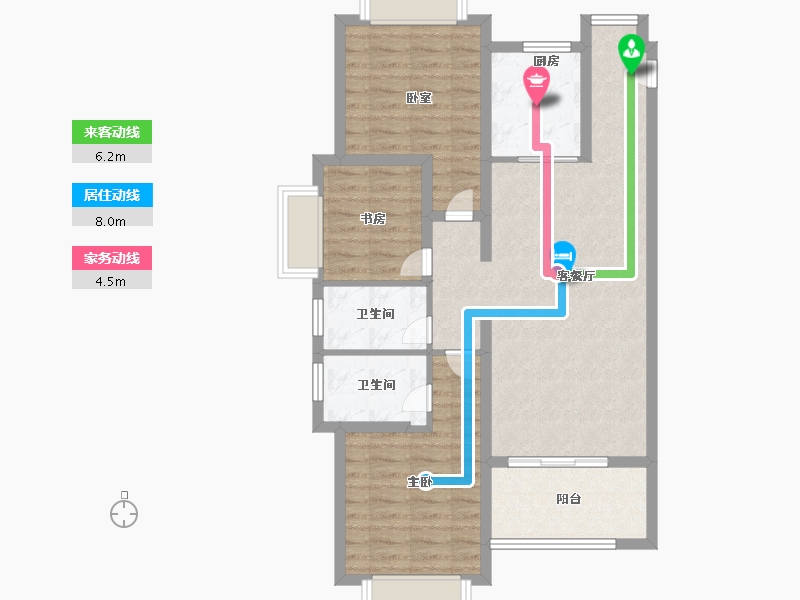 福建省-厦门市-永鸿南岸-85.99-户型库-动静线