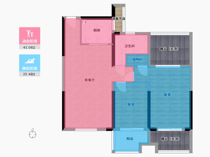 河南省-三门峡市-航科总部经济综合体-83.55-户型库-动静分区