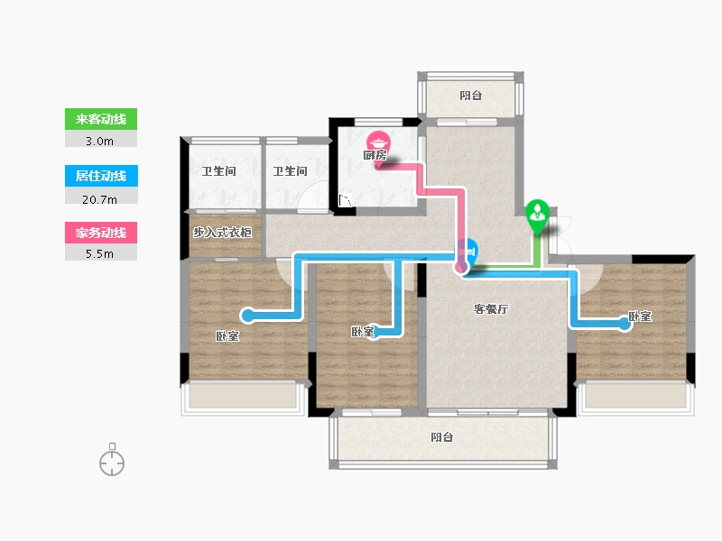 河南省-南阳市-领创滨河府-108.01-户型库-动静线