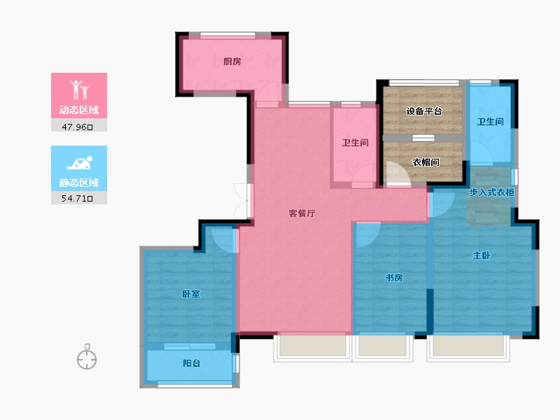 浙江省-金华市-中天公元诚品-101.00-户型库-动静分区