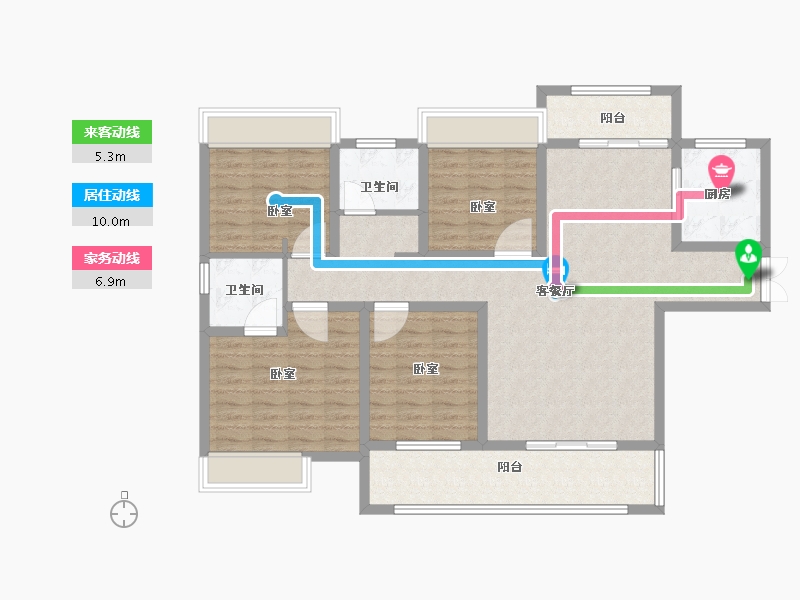 河南省-南阳市-新旭·京华府【南苑】-118.58-户型库-动静线