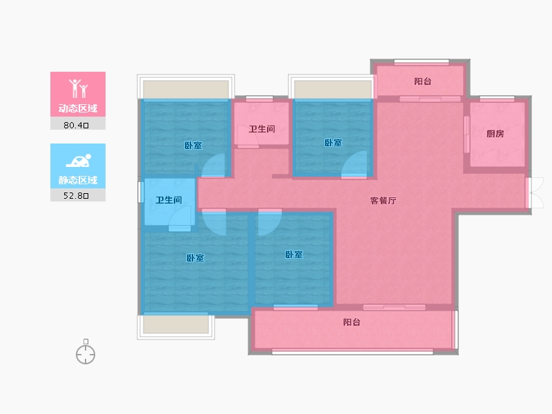 河南省-南阳市-新旭·京华府【南苑】-118.58-户型库-动静分区