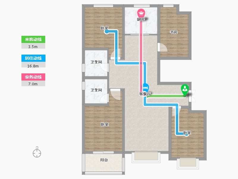 山东省-德州市-双企·龙城和悦府-126.00-户型库-动静线