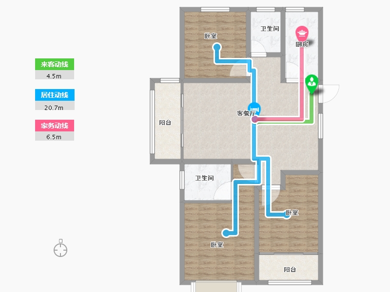 山东省-菏泽市-中达诚府-104.35-户型库-动静线