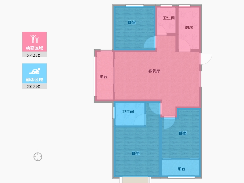 山东省-菏泽市-中达诚府-104.35-户型库-动静分区