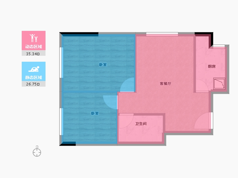 湖北省-黄冈市-麻城金桥新天地-56.02-户型库-动静分区