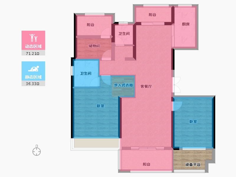 河南省-南阳市-新旭·京华府【南苑】-100.00-户型库-动静分区