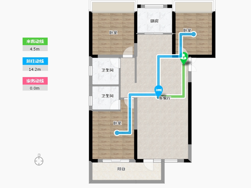 湖北省-黄冈市-鑫龙欣海中央公馆-98.00-户型库-动静线