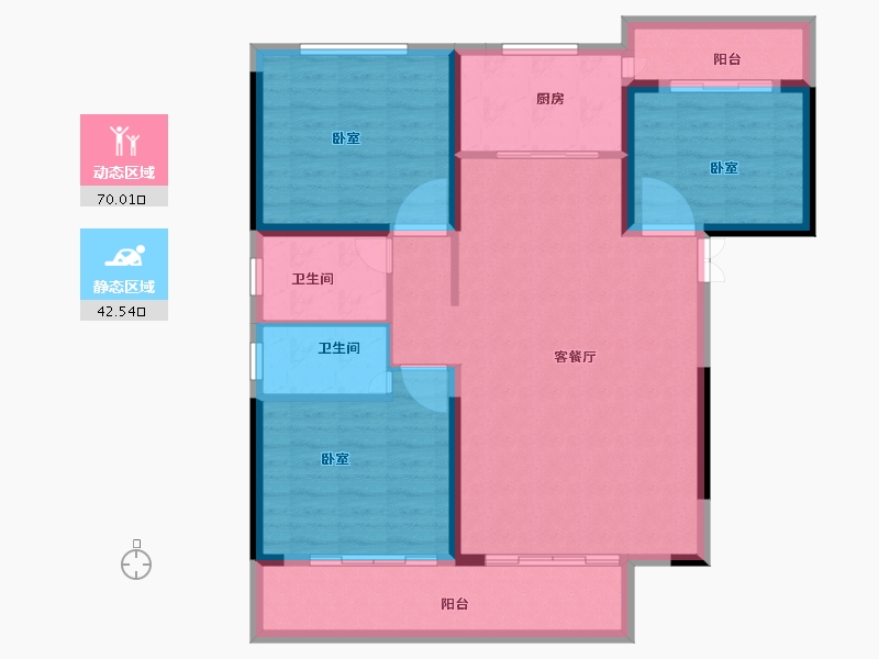 湖北省-黄冈市-鑫龙欣海中央公馆-102.01-户型库-动静分区