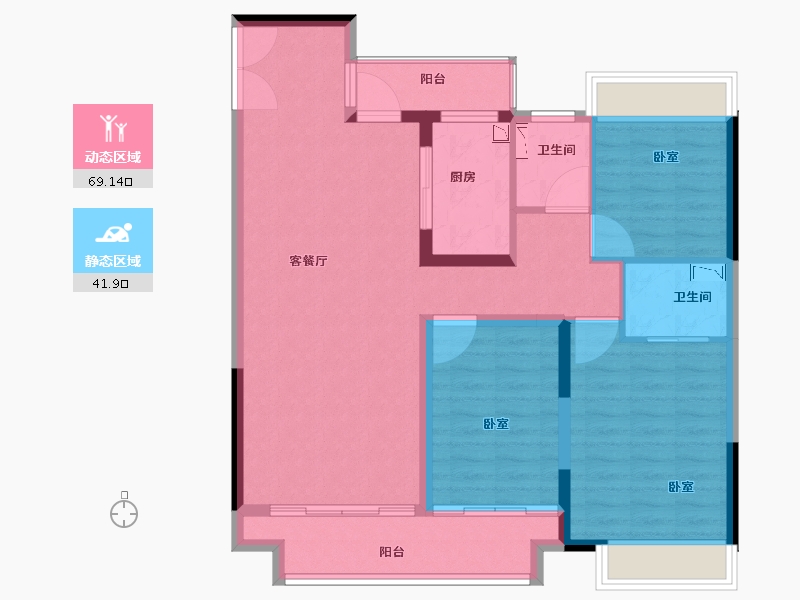 河南省-南阳市-领创滨河府-100.00-户型库-动静分区