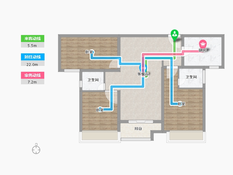 河南省-南阳市-新野建业森林半岛-91.99-户型库-动静线