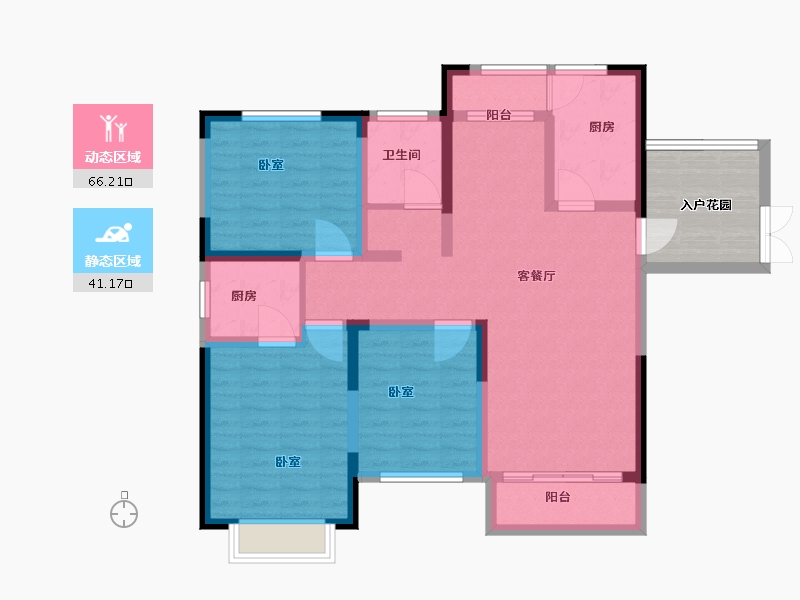 山东省-菏泽市-天正中央大街-102.81-户型库-动静分区