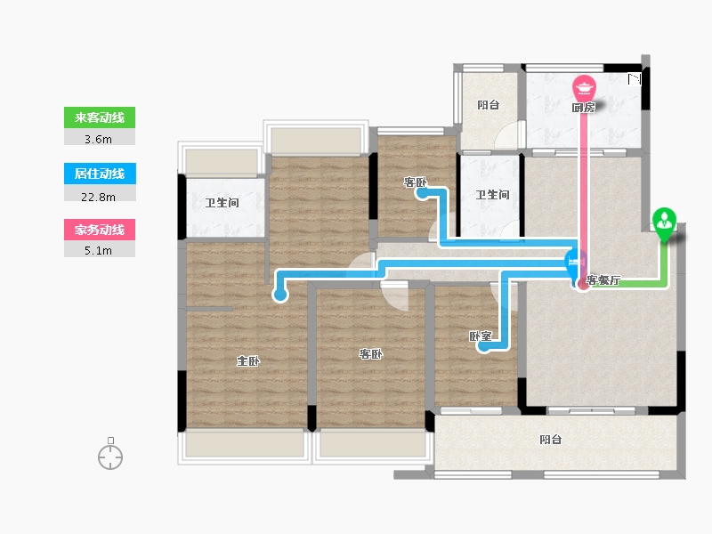 河南省-信阳市-信阳美好生活家园-131.06-户型库-动静线