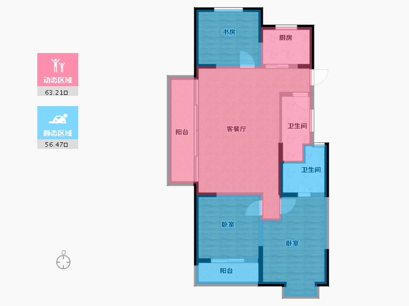 山东省-菏泽市-菏泽万达广场-108.00-户型库-动静分区