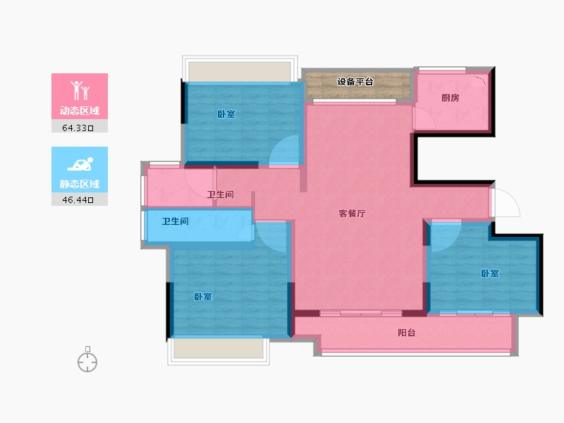 河南省-南阳市-南阳财富世家-102.37-户型库-动静分区