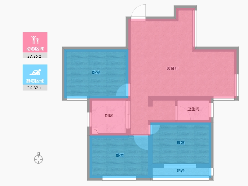 河南省-南阳市-亿安·天下城-51.72-户型库-动静分区