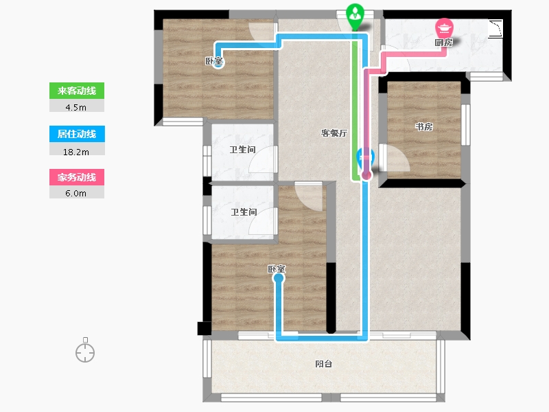 湖北省-孝感市-西岳鑫城-78.84-户型库-动静线