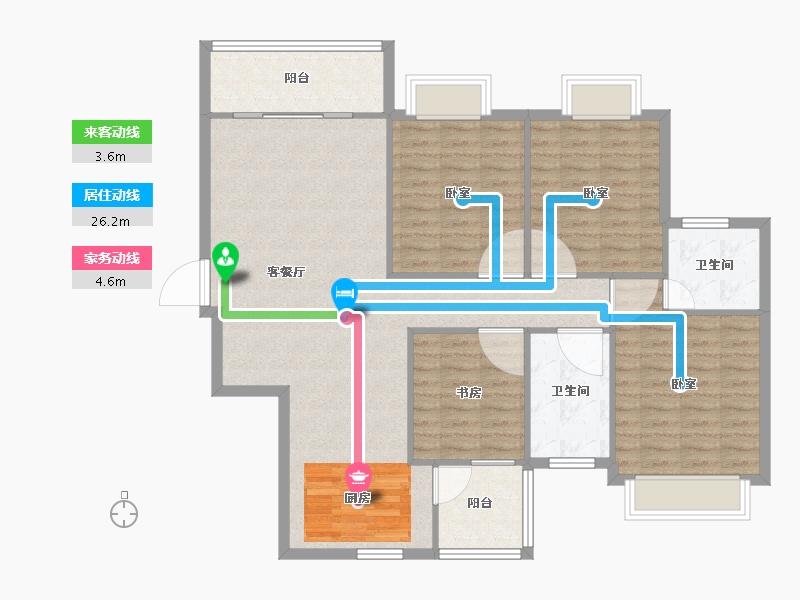 湖南省-株洲市-臻品仙岭居-114.01-户型库-动静线