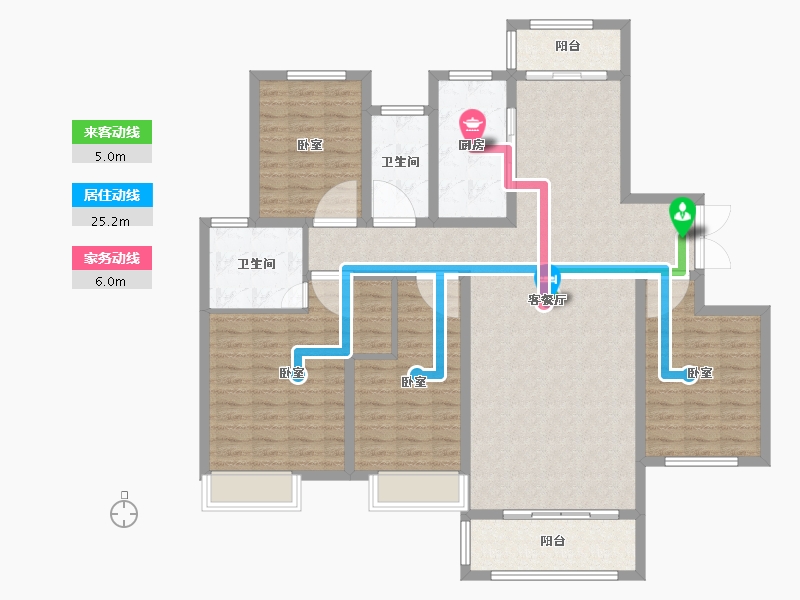 河南省-南阳市-新野建业森林半岛-136.00-户型库-动静线