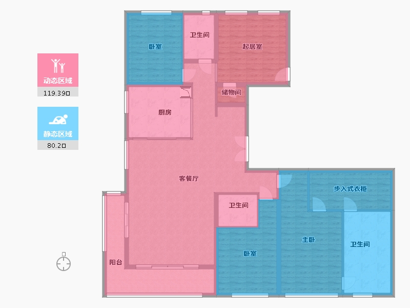 山东省-济南市-铂悦凤犀台-182.19-户型库-动静分区