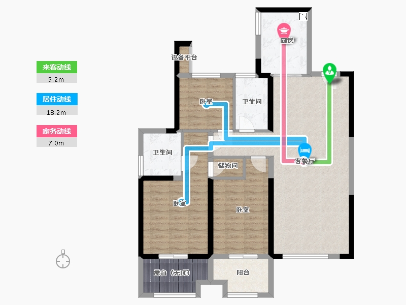 河南省-三门峡市-航科总部经济综合体-103.00-户型库-动静线