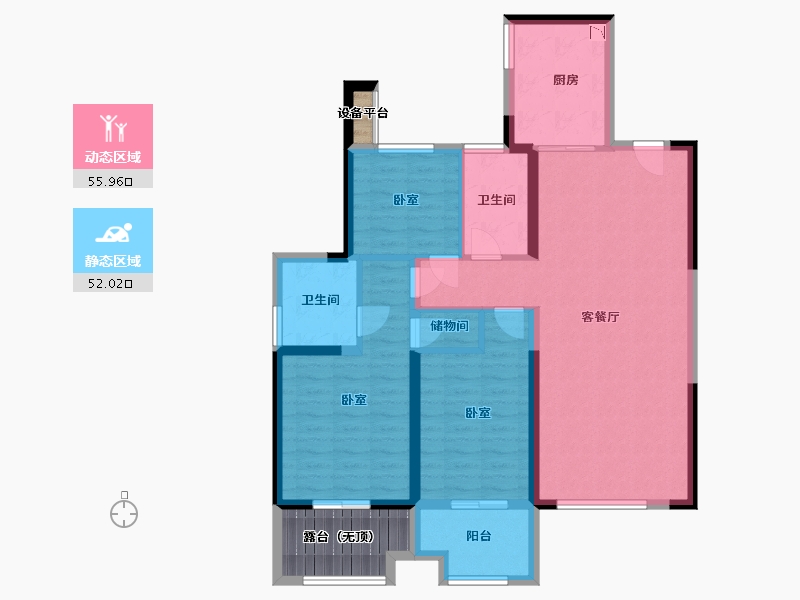 河南省-三门峡市-航科总部经济综合体-103.00-户型库-动静分区