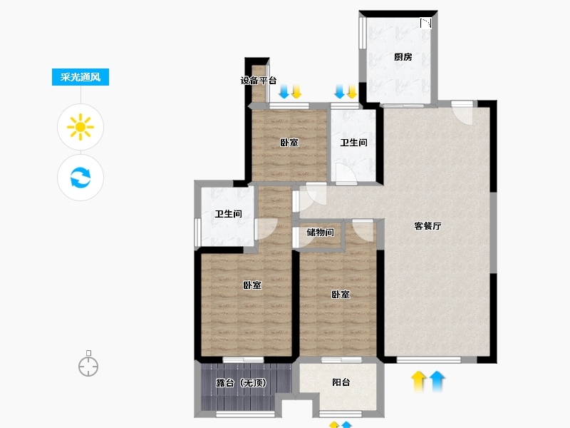 河南省-三门峡市-航科总部经济综合体-103.00-户型库-采光通风