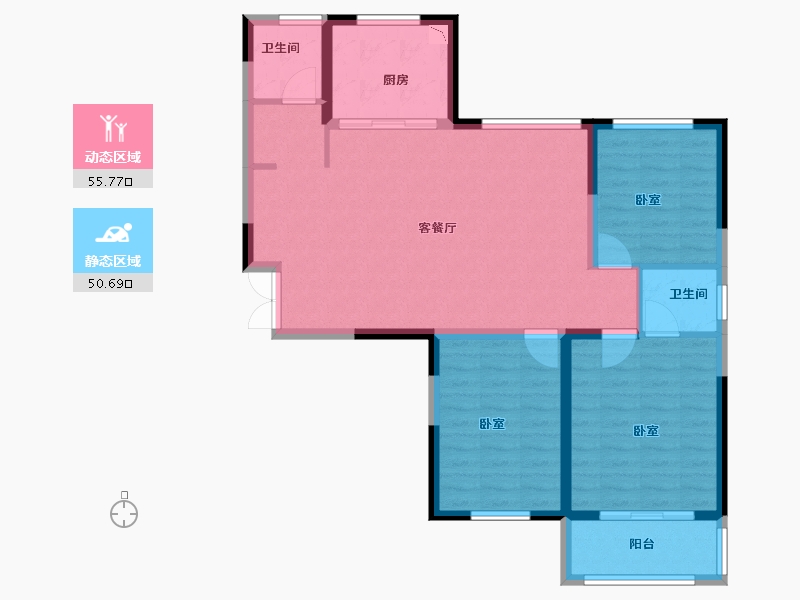 河南省-南阳市-名门中州府-96.22-户型库-动静分区