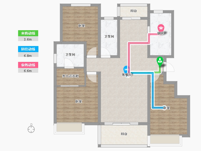 河南省-南阳市-财富新城•财富公馆-112.01-户型库-动静线