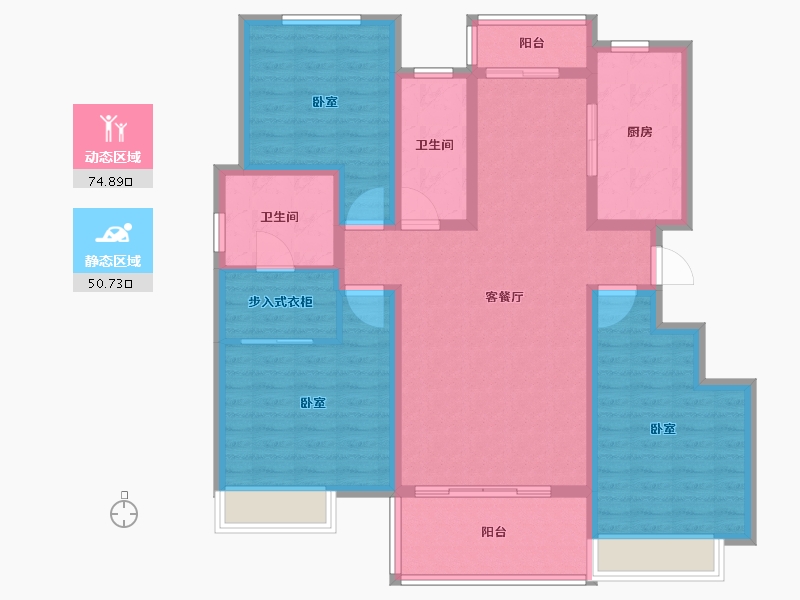 河南省-南阳市-财富新城•财富公馆-112.01-户型库-动静分区