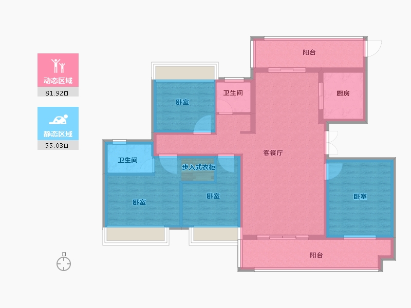 河南省-南阳市-新旭·京华府【南苑】-122.62-户型库-动静分区