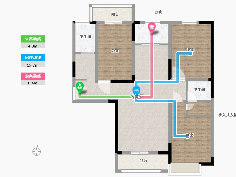 河南省-许昌市-颍河圣帝金苑-113.95-户型库-动静线