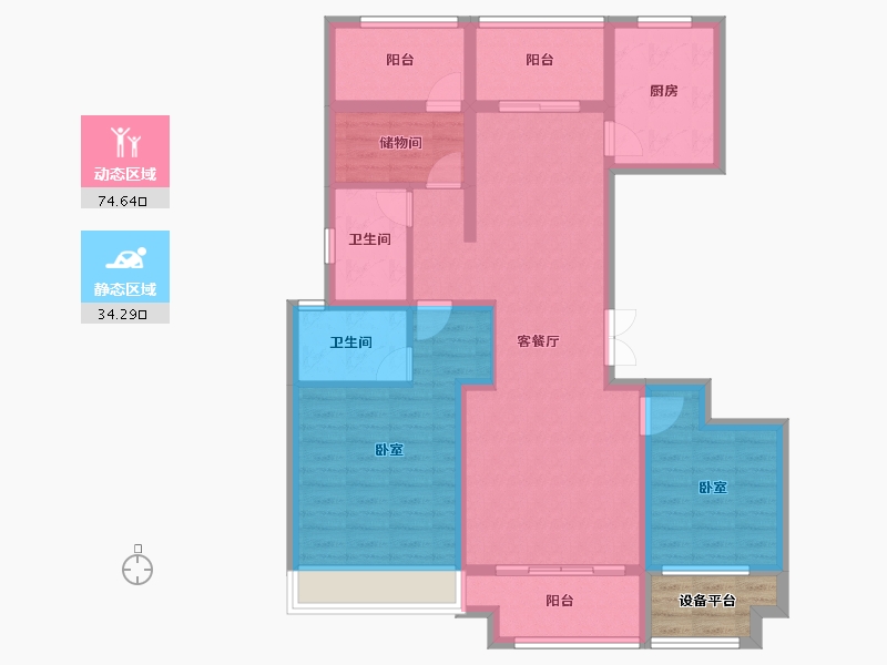 河南省-南阳市-新旭·京华府【南苑】-100.00-户型库-动静分区