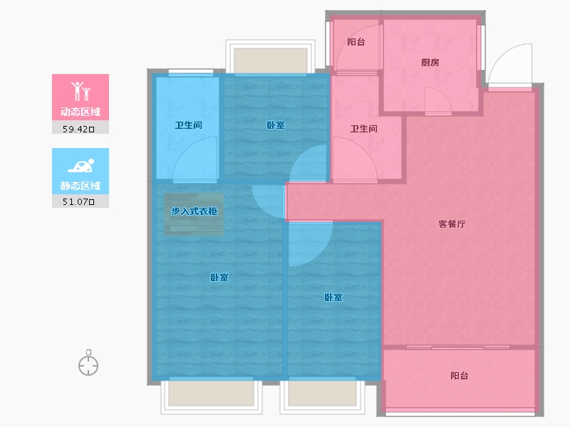 湖南省-株洲市-恒大林溪郡-102.01-户型库-动静分区