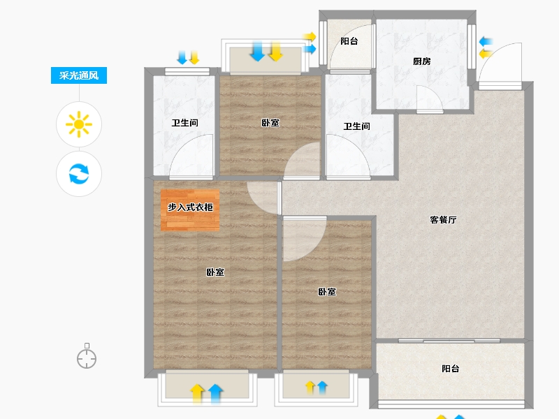 湖南省-株洲市-恒大林溪郡-102.01-户型库-采光通风