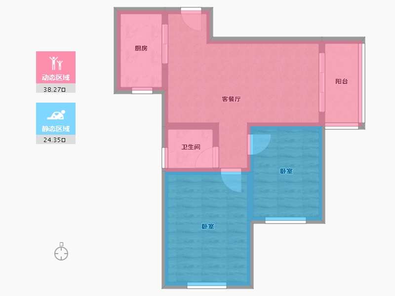 河南省-南阳市-亿安·天下城-55.13-户型库-动静分区