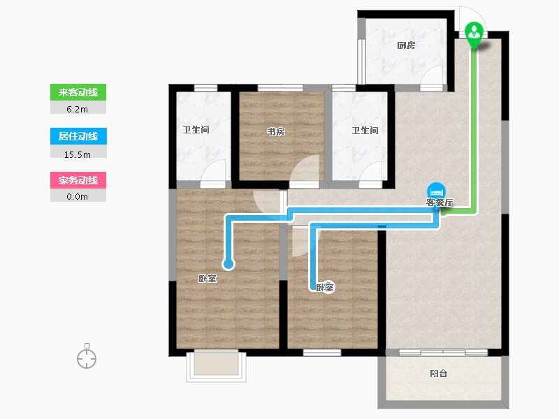 山东省-菏泽市-菏泽万达广场-98.00-户型库-动静线