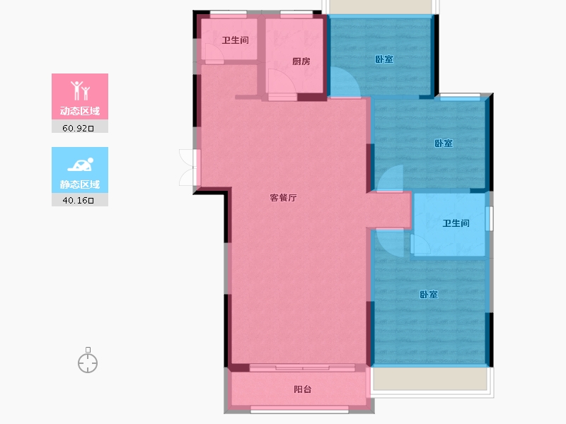 河南省-南阳市-名门中州府-91.00-户型库-动静分区