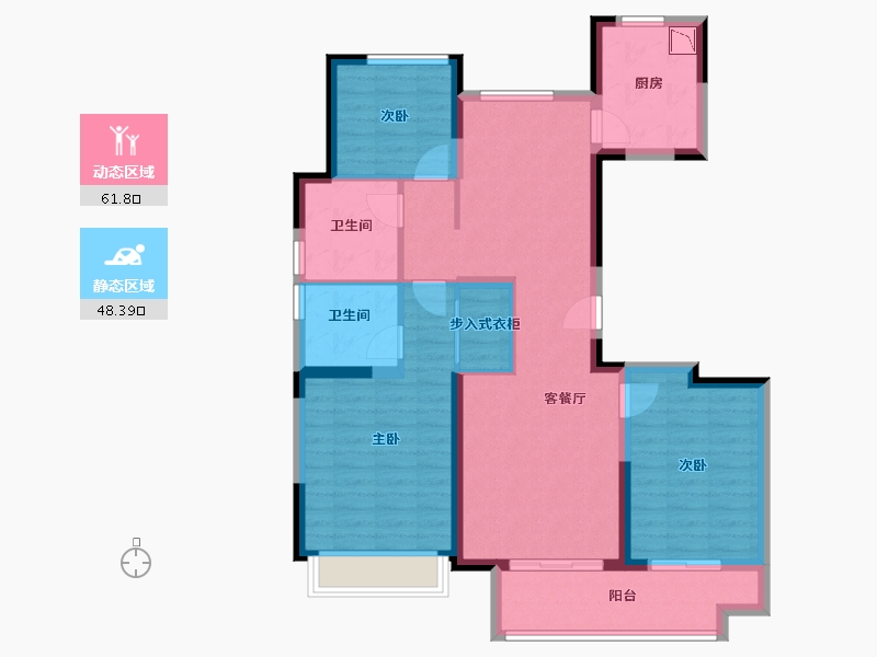 山东省-济南市-济南杨柳春风-98.00-户型库-动静分区