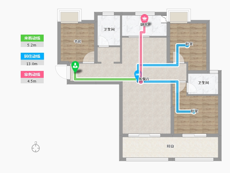 湖北省-孝感市-西岳鑫城-88.09-户型库-动静线