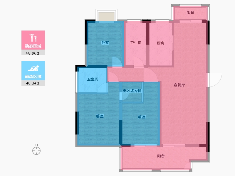 河南省-驻马店市-中亿金第-103.76-户型库-动静分区