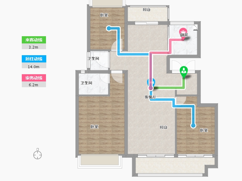 河南省-南阳市-领创滨河府-102.10-户型库-动静线