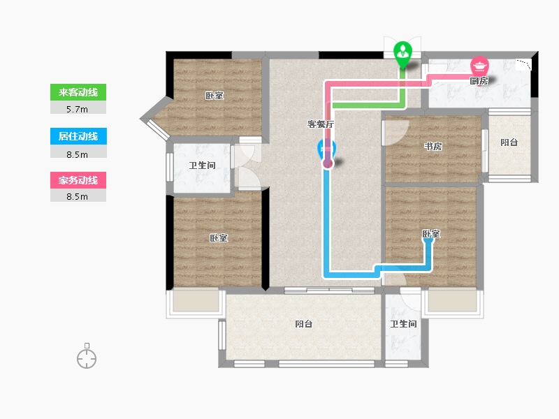 湖北省-十堰市-震洋贵府-101.52-户型库-动静线